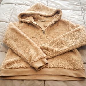 Obey Sherpa fleece quarter zip hoodie sm